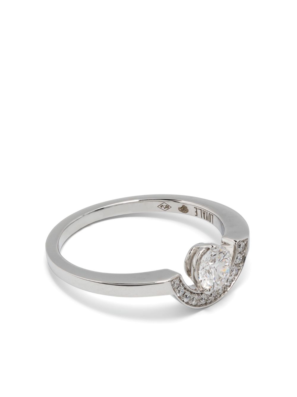 Loyal.e Paris 18K白金 Intrépide Petit Arc 钻石戒指 - 银色