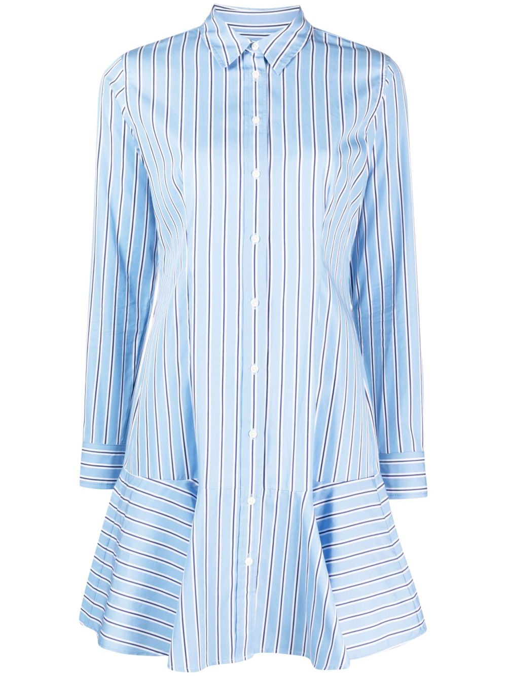 Lauren Ralph Lauren Triella 条纹衬衫裙 - 蓝色