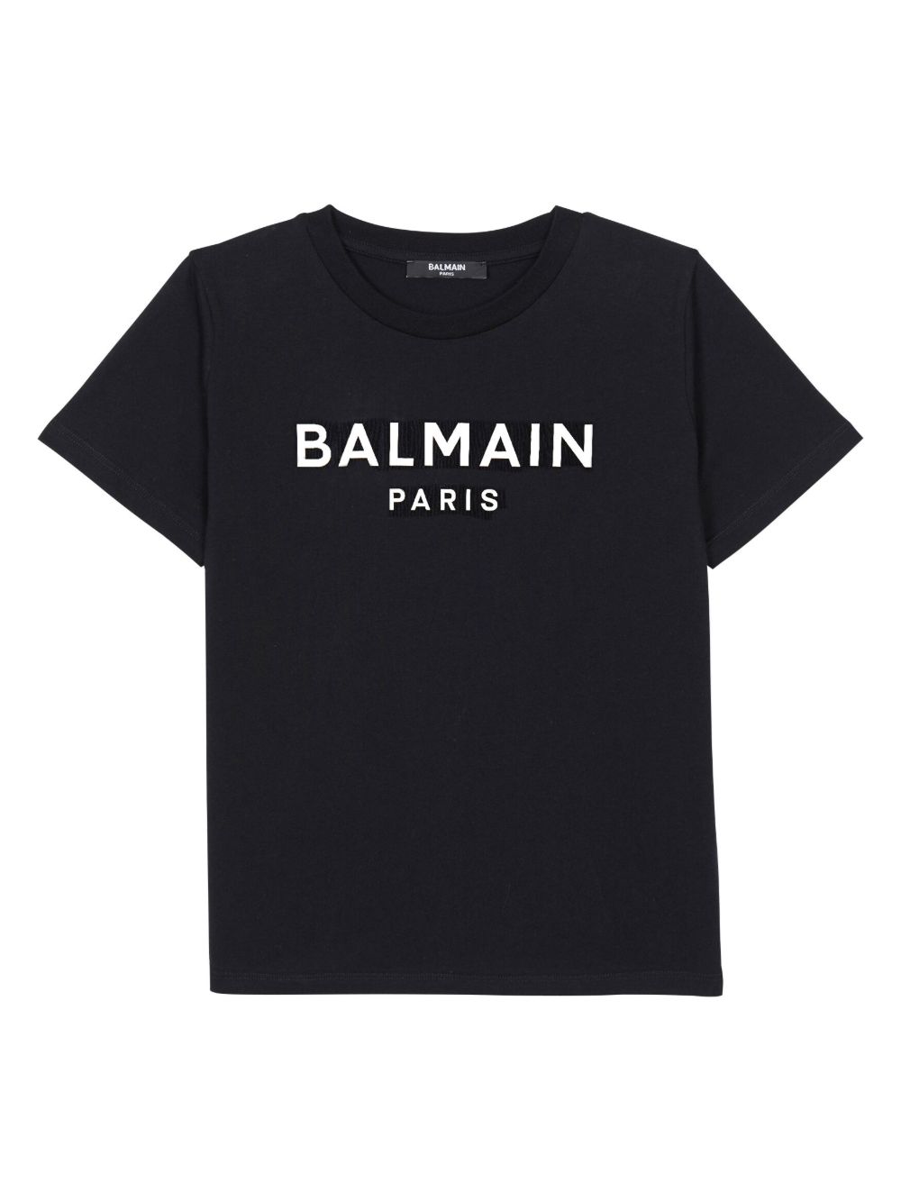 Balmain Kids logo印花棉T恤 - 黑色