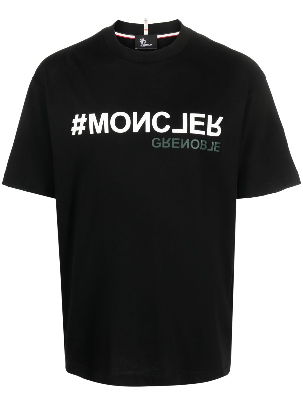Moncler Grenoble Day-Namic logo印花棉T恤 - 黑色