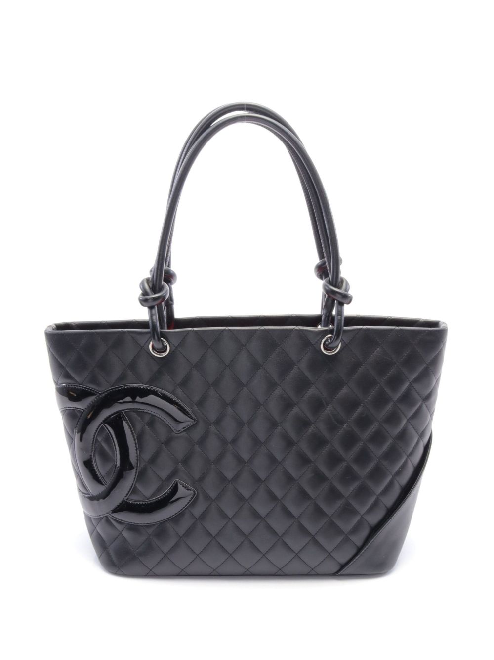 CHANEL Pre-Owned Cambon Ligne 手提包（2008-2009年典藏款） - 黑色