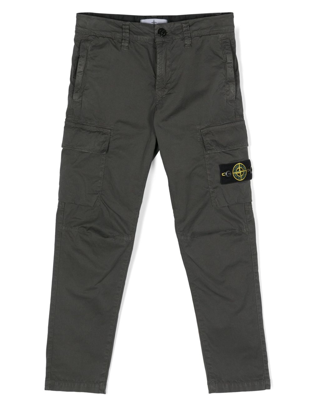 Stone Island Junior Compass 图案直筒长裤 - 绿色
