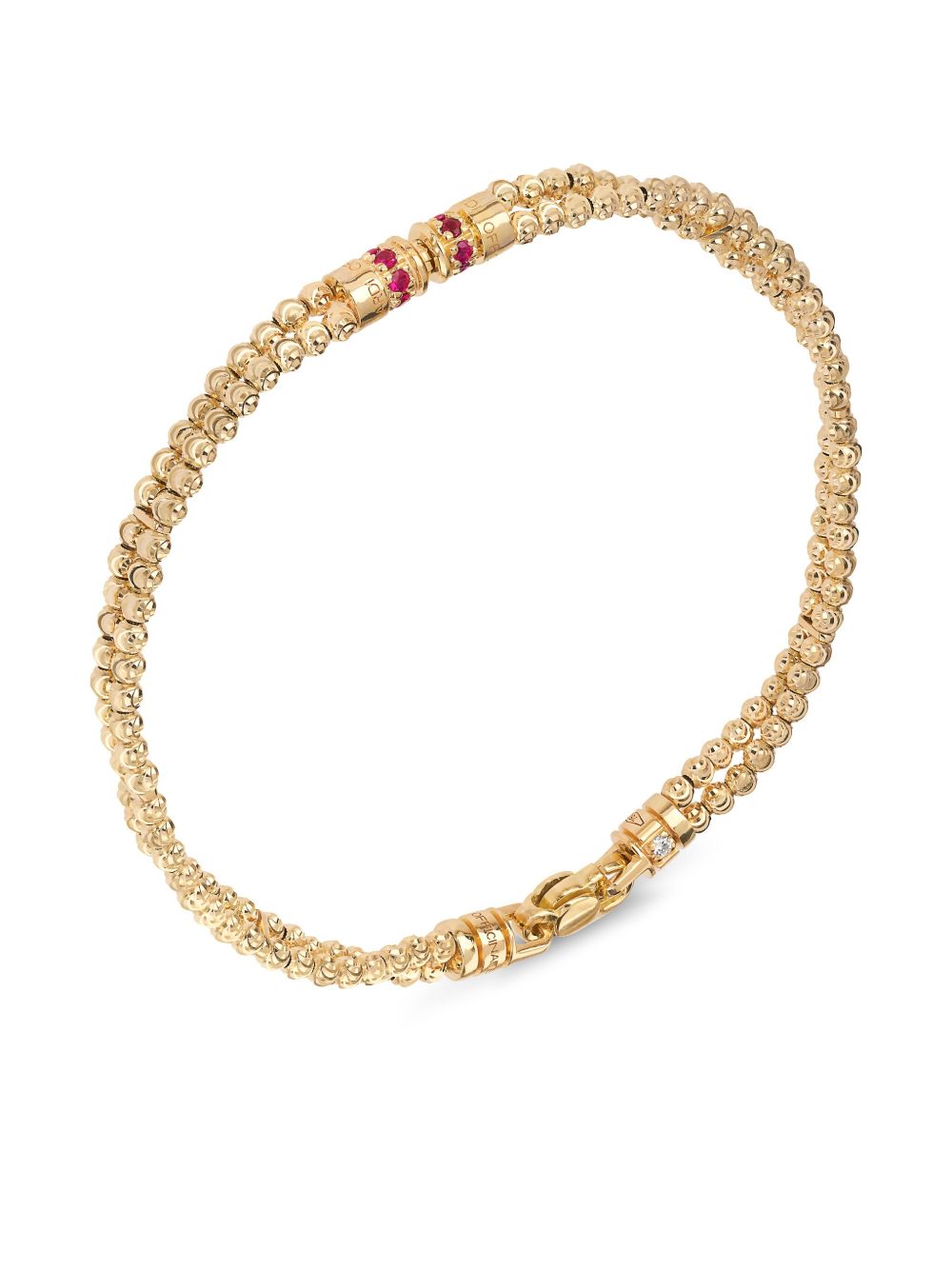 Officina Bernardi 18K黄金 Moon 红宝石手链 - 金色