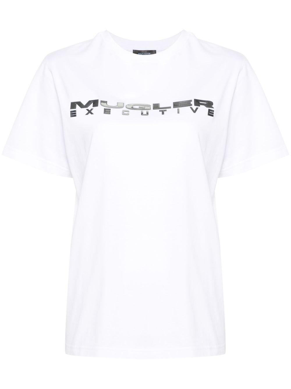 Mugler Executive logo印花T恤 - 白色