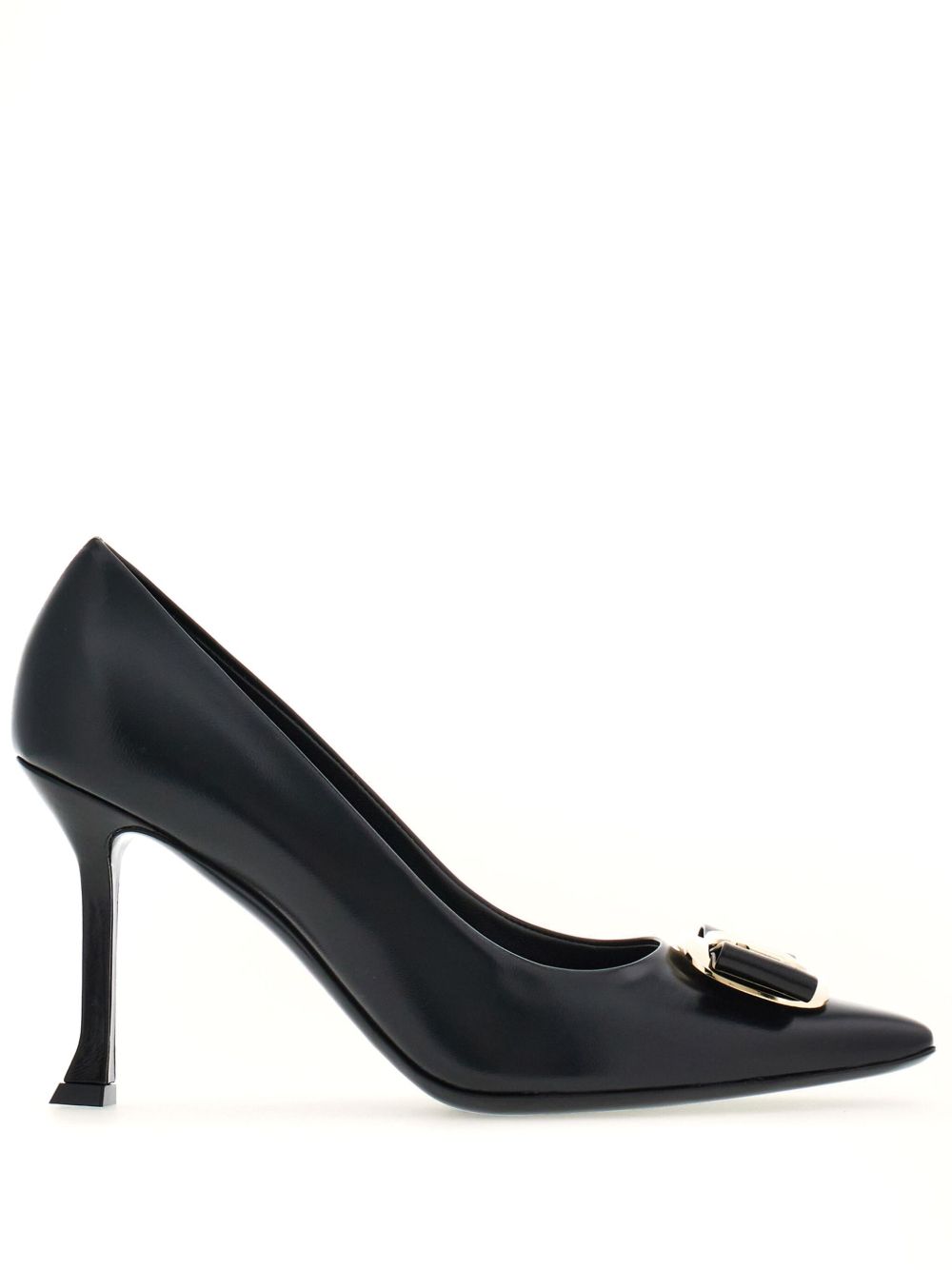 Ferragamo New Vara 皮质高跟鞋 - 黑色