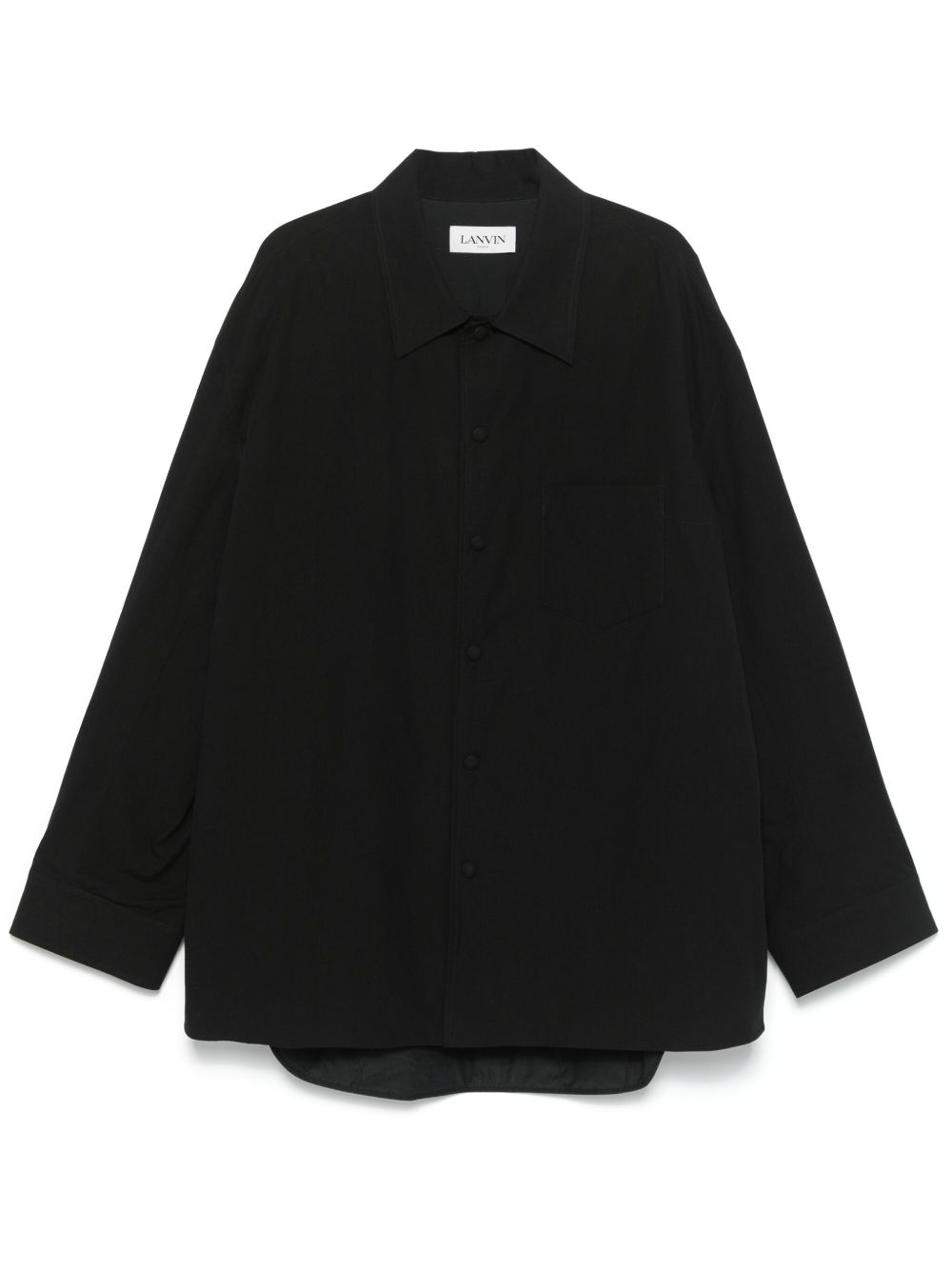 Lanvin 经典棉衬衫 - 黑色