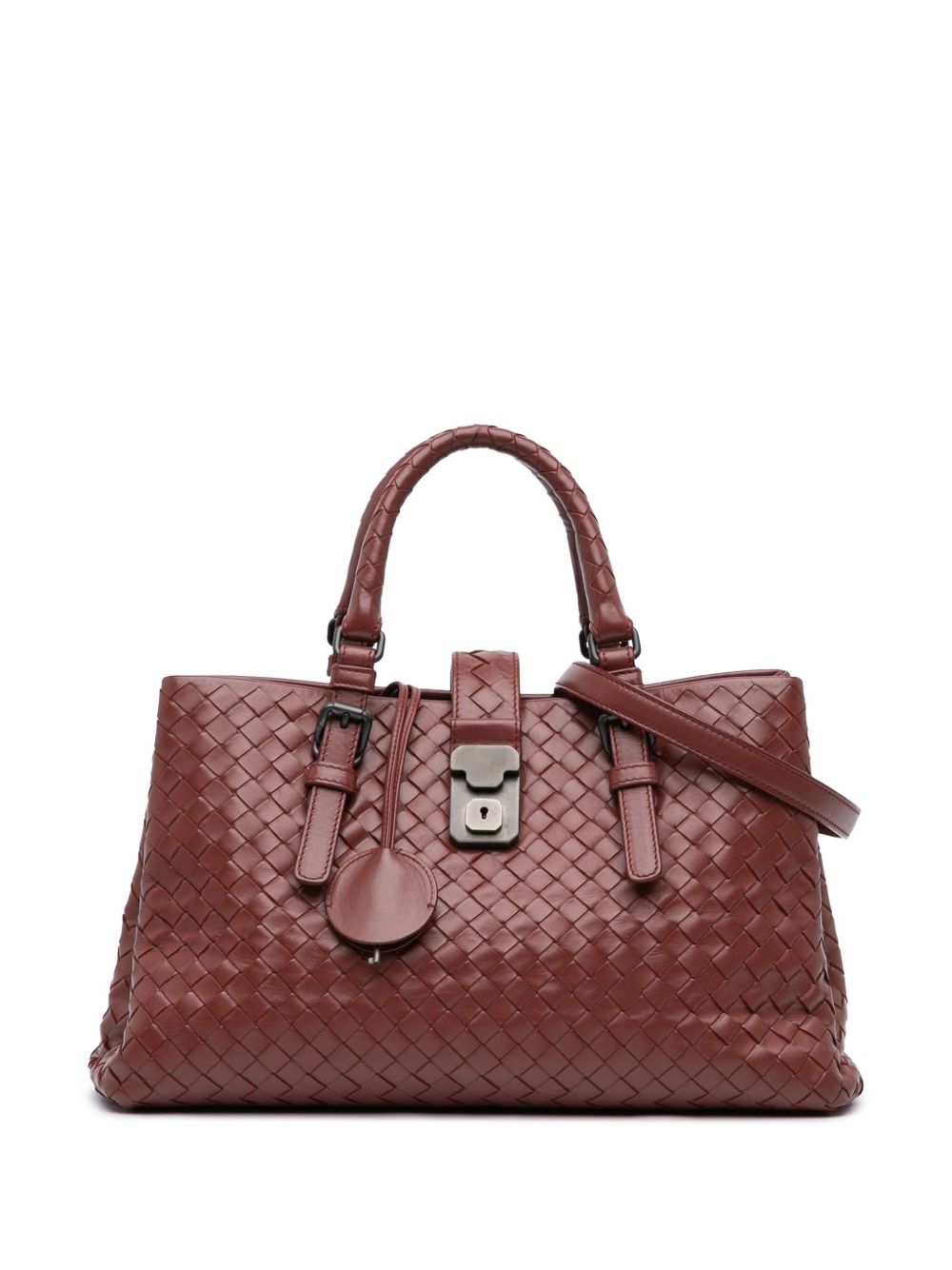 Bottega Veneta Pre-Owned Intrecciato Roma 小号斜挎包（2012-2024年典藏款） - 红色