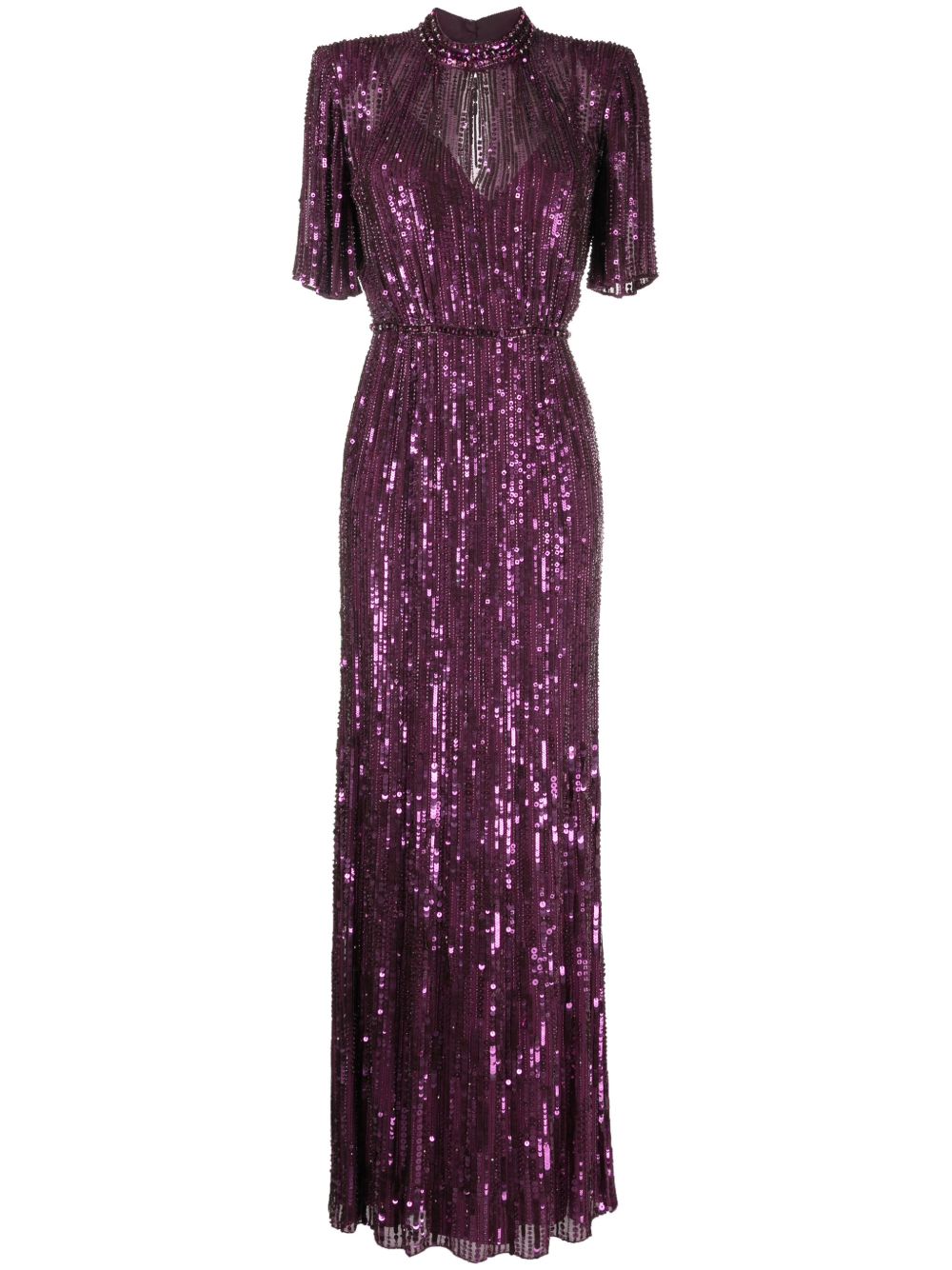 Jenny Packham Viola 亮片礼服 - 紫色