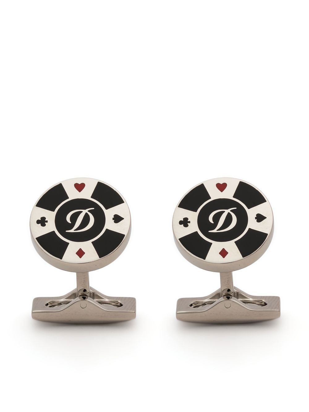 S.T. Dupont Poker Chip 银质袖扣 - 银色