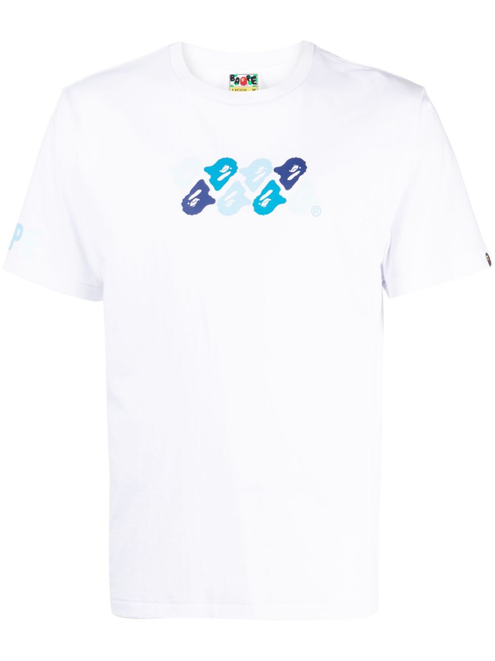 A BATHING APE® ABC 迷彩印花T恤 - 白色
