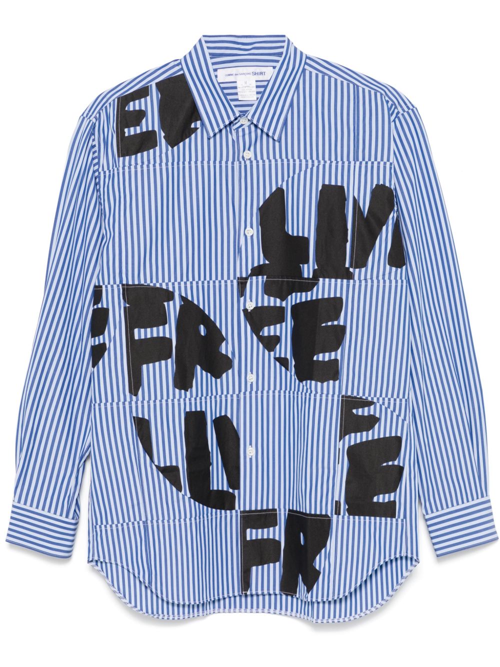 Comme Des Garçons Shirt 条纹衬衫 - 蓝色