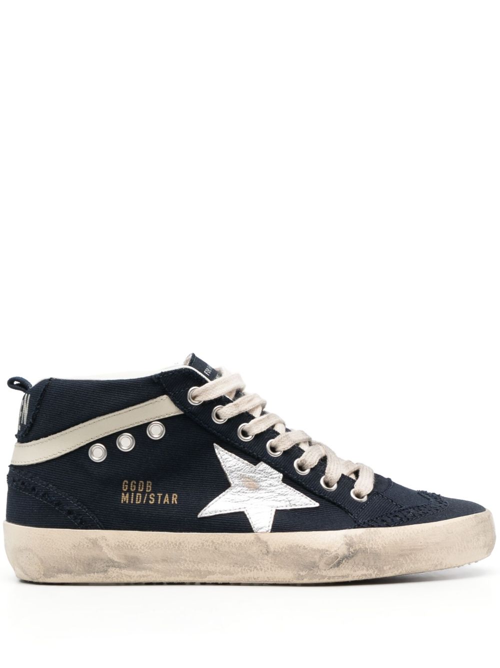 Golden Goose Mid Star 系带运动鞋 - 蓝色
