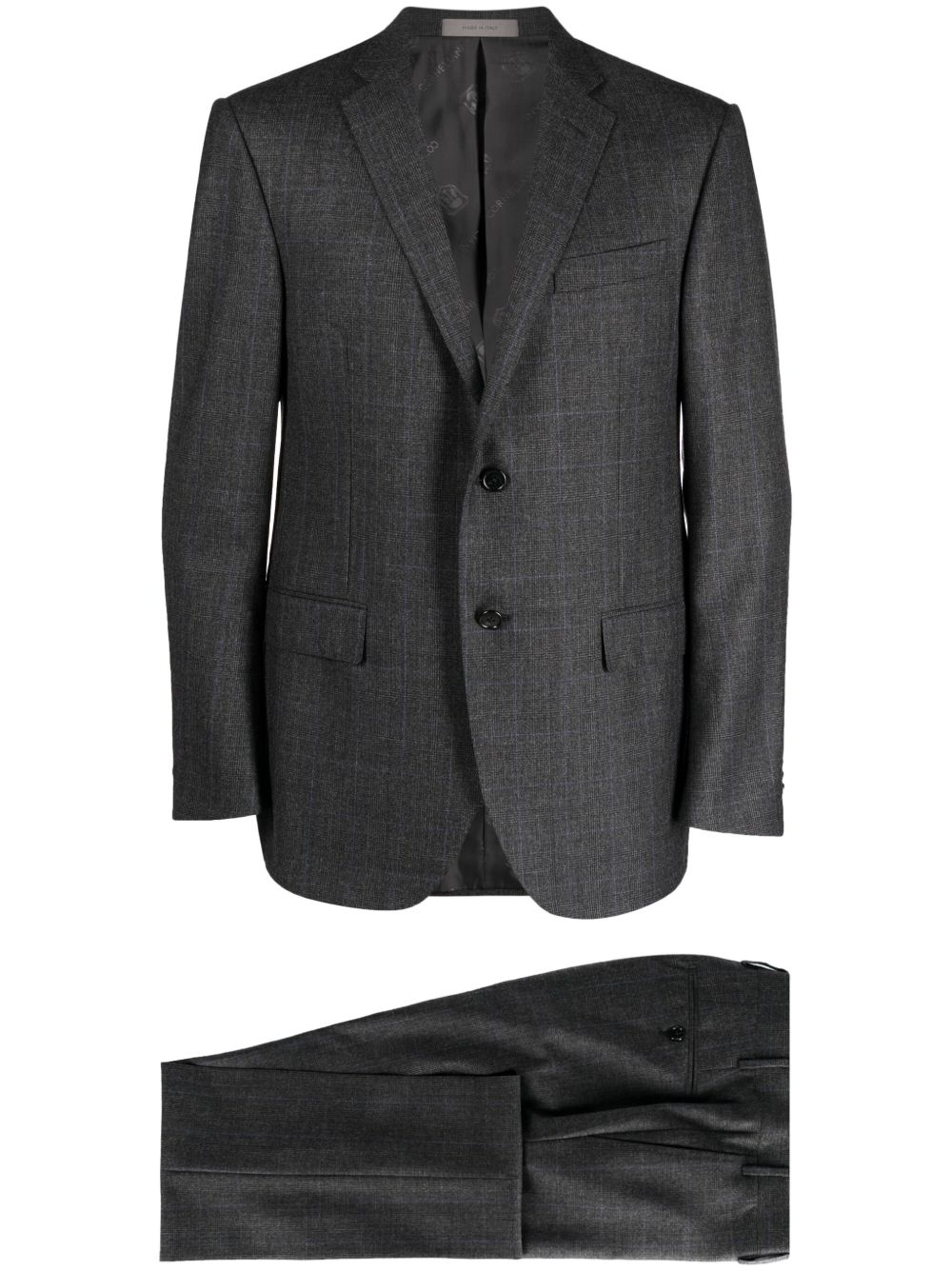 Corneliani S130 单排扣西装套装 - 灰色