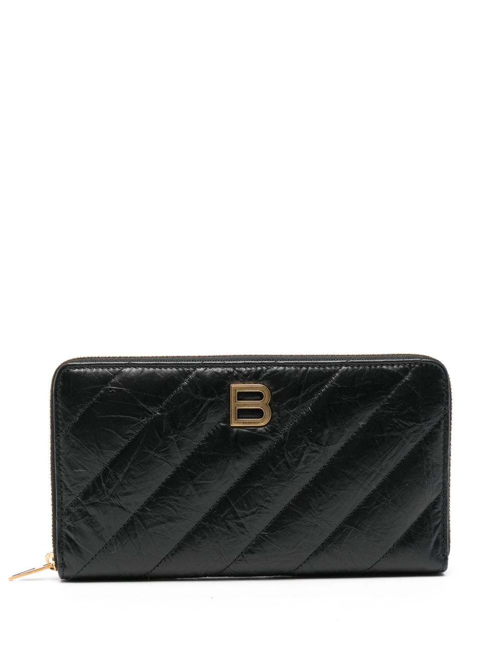 Balenciaga Crush Continental 钱包 - 黑色