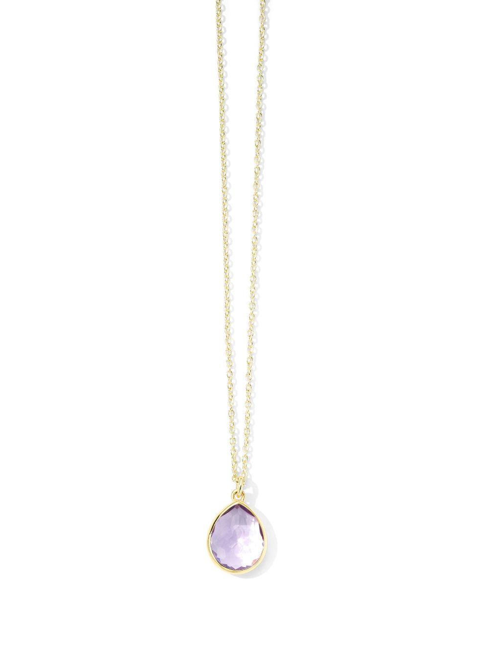 IPPOLITA 18K黄金 Rock Candy Mini Teardrop 紫晶项链 - 金色