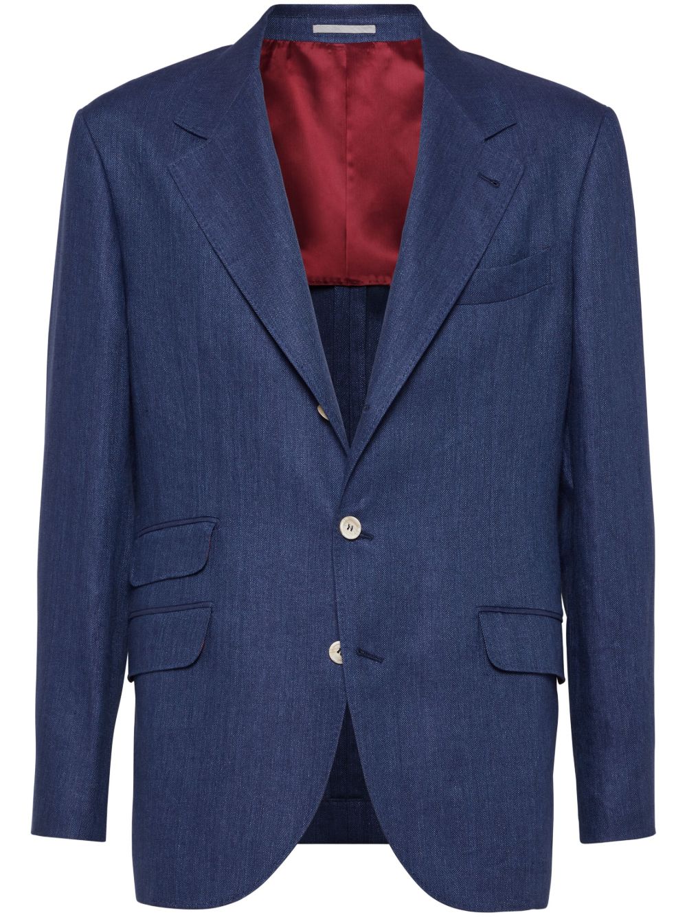Brunello Cucinelli Cavallo 西装夹克 - 蓝色