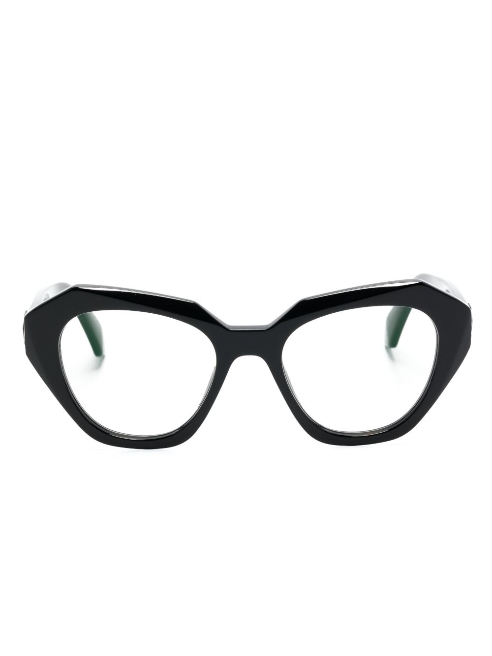Off-White Eyewear 蝴蝶形镜框眼镜 - 黑色