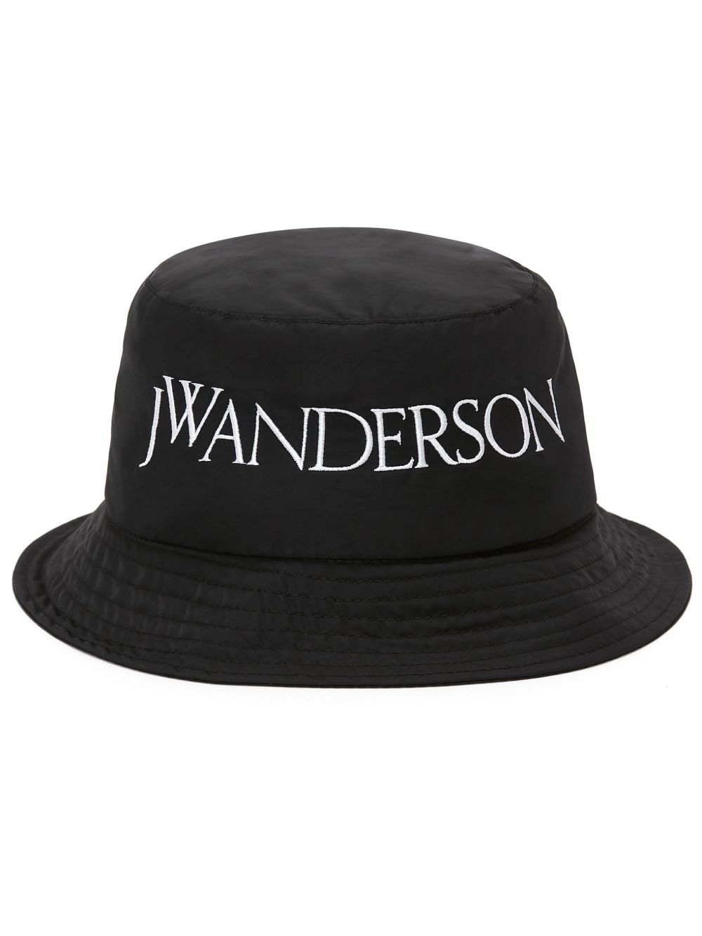 JW Anderson logo刺绣渔夫帽 - 黑色