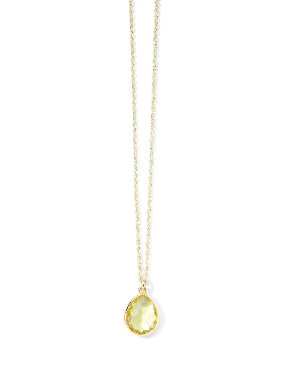 IPPOLITA Rock Candy Mini Teardrop 18K黄金黃晶项链 - 金色
