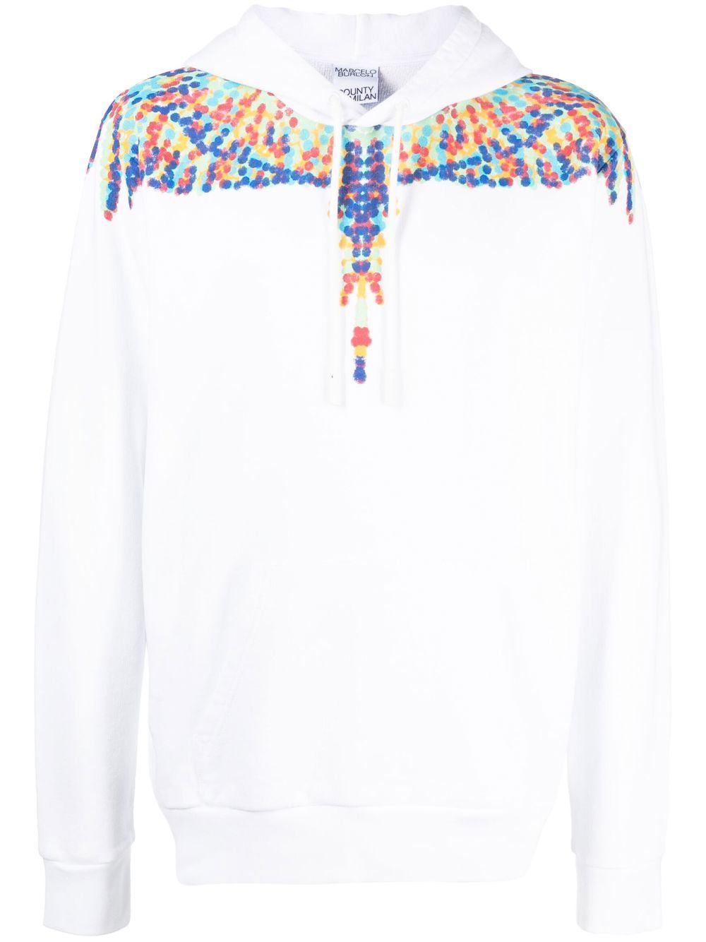 Marcelo Burlon County of Milan 棉抽绳连帽衫 - 白色