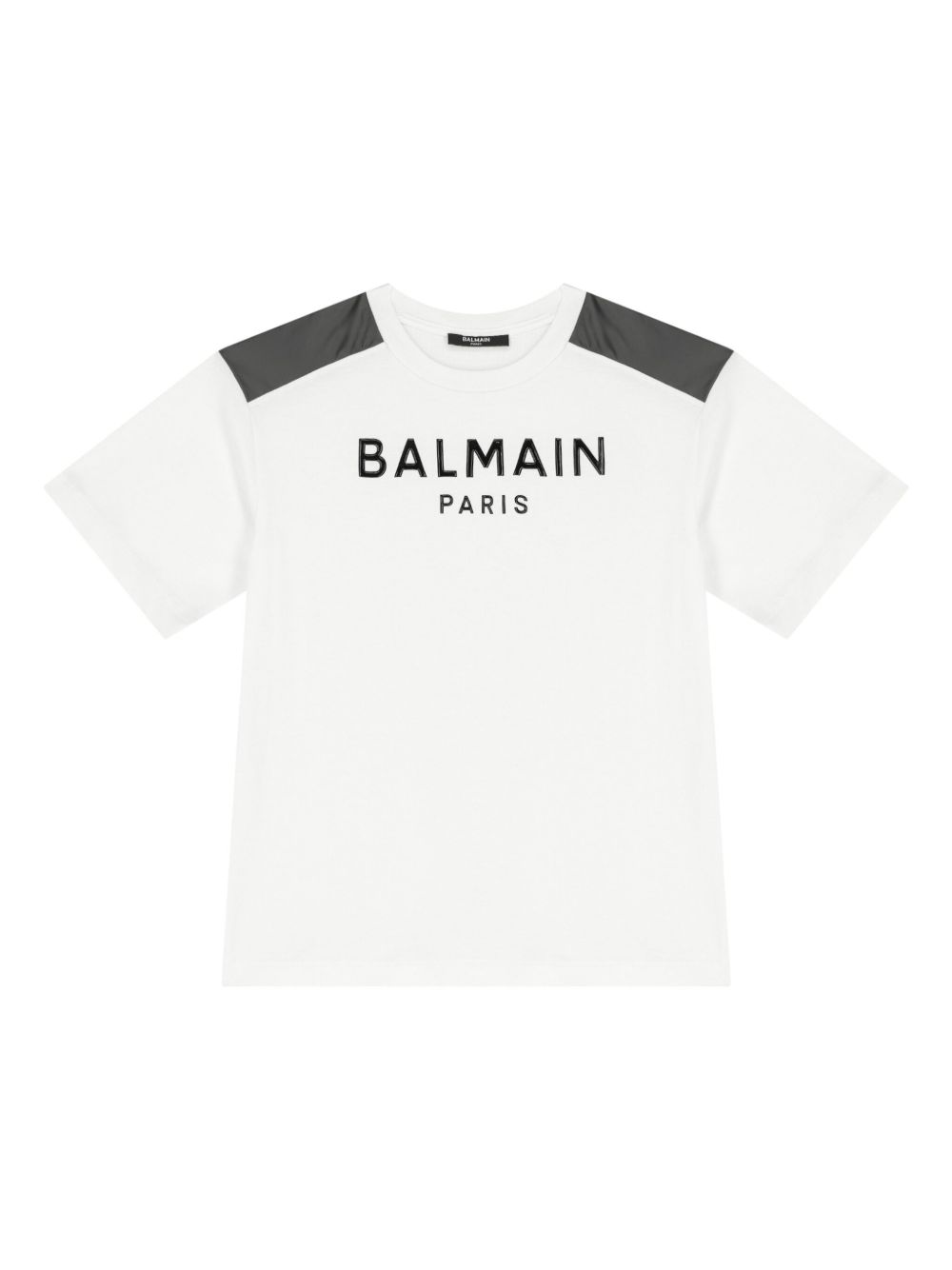 Balmain Kids logo印花棉T恤 - 白色