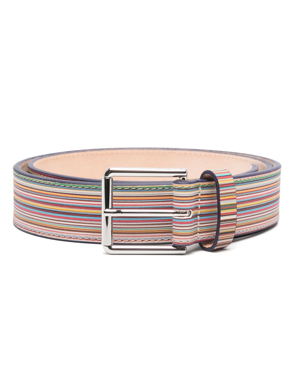 Paul Smith Signature Stripe 腰带 - 粉色