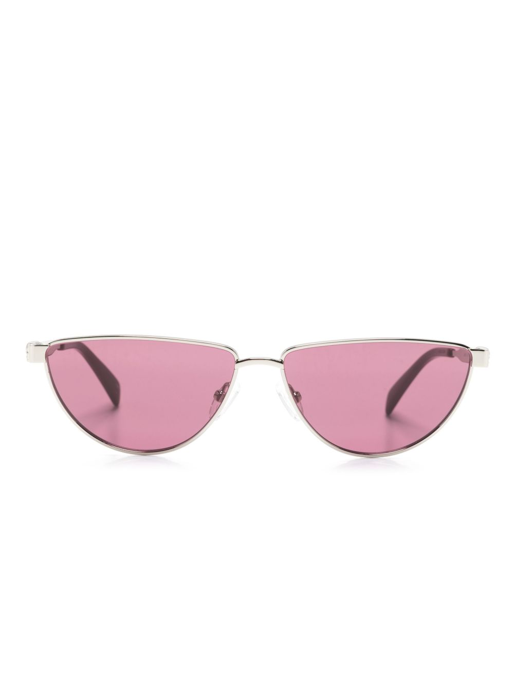 Alexander McQueen Eyewear 0456S 几何形镜框太阳眼镜 - 银色
