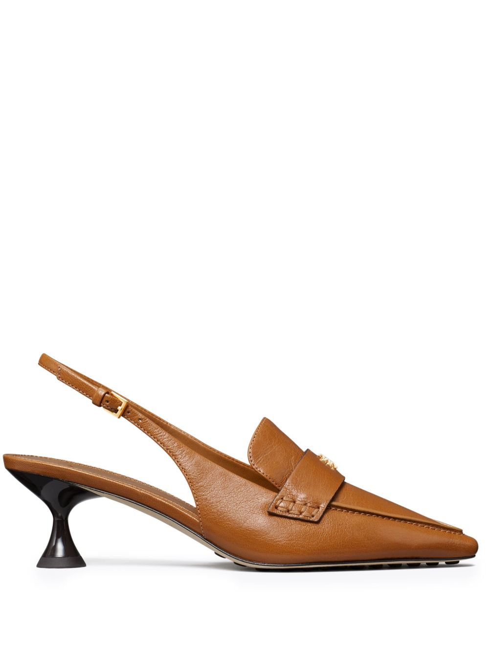 Tory Burch 裹踝芭蕾中跟鞋（5.5厘米） - 褐色