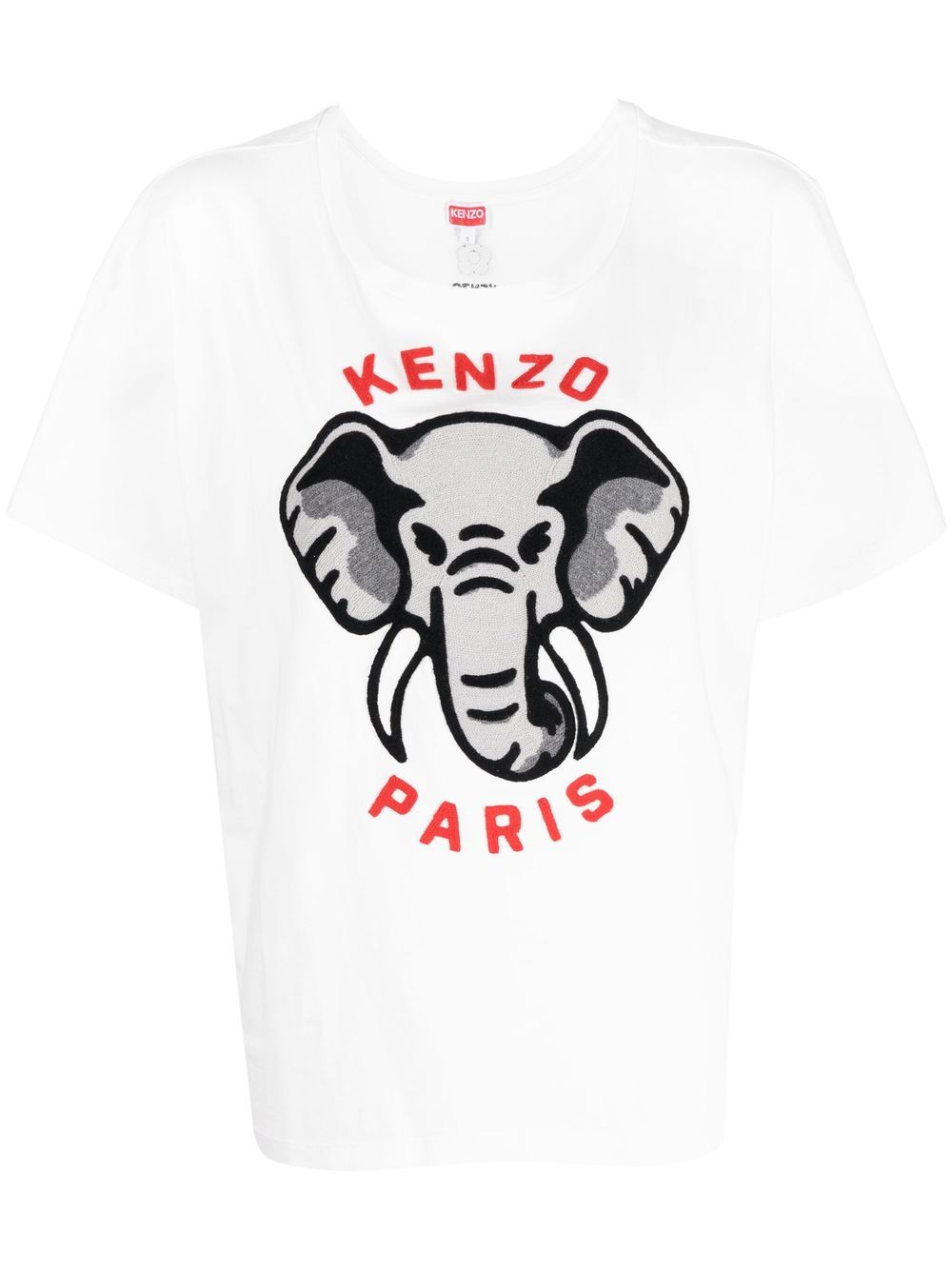 Kenzo logo印花短袖T恤 - 白色