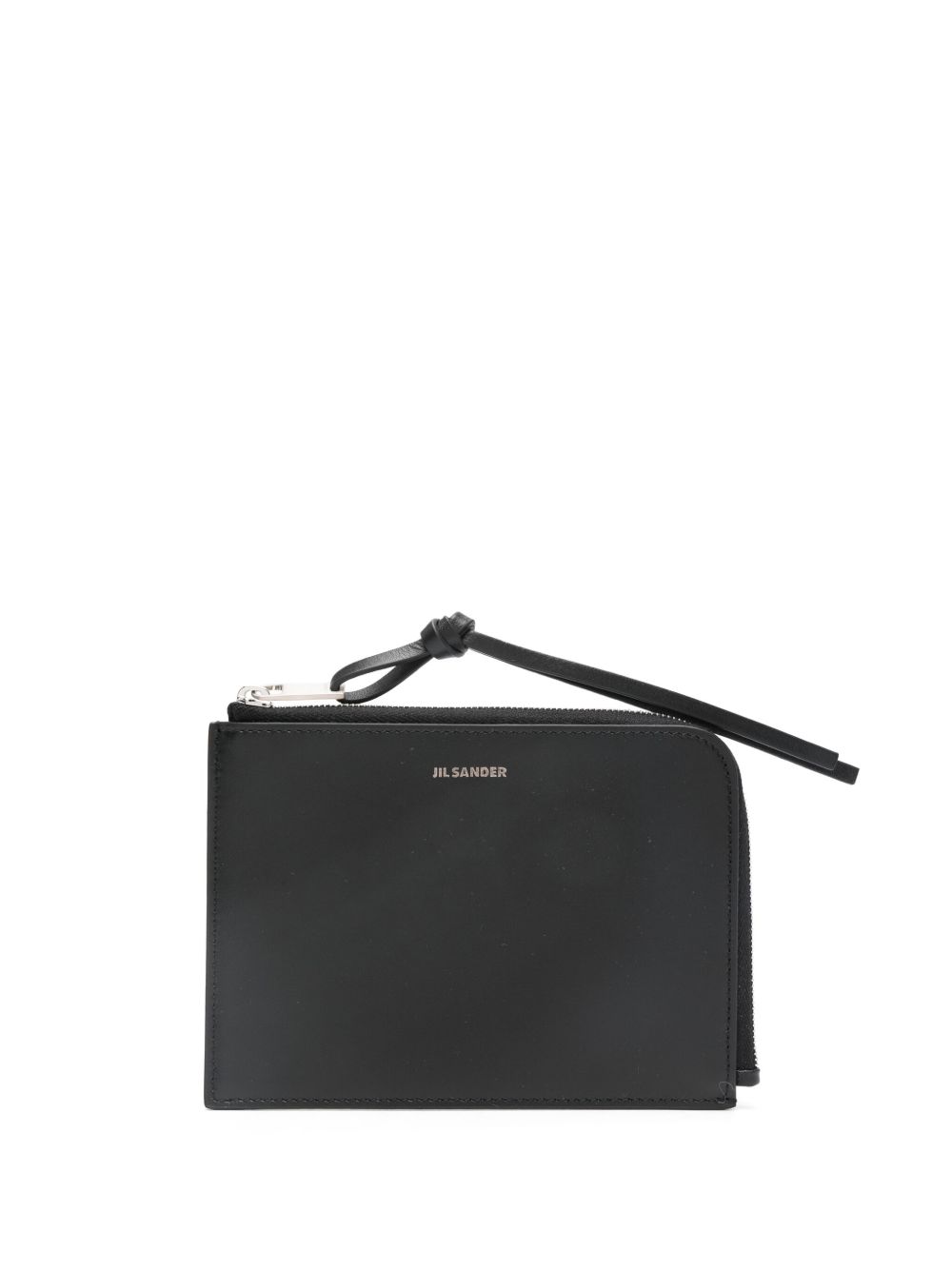Jil Sander Giro logo压纹皮质钱包 - 黑色