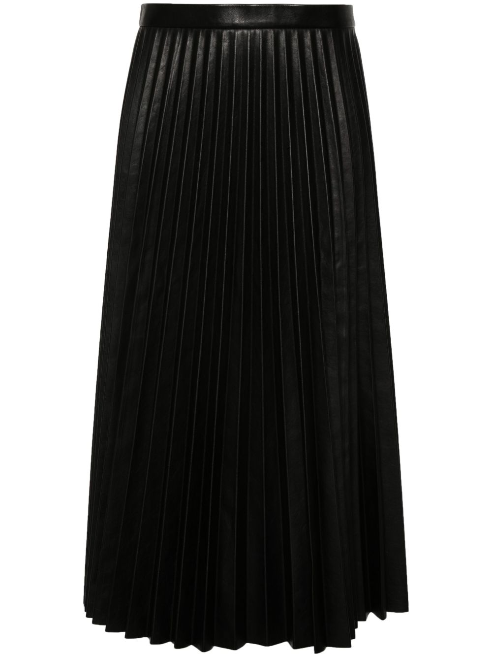 Balenciaga 褶饰中长半身裙 - 黑色