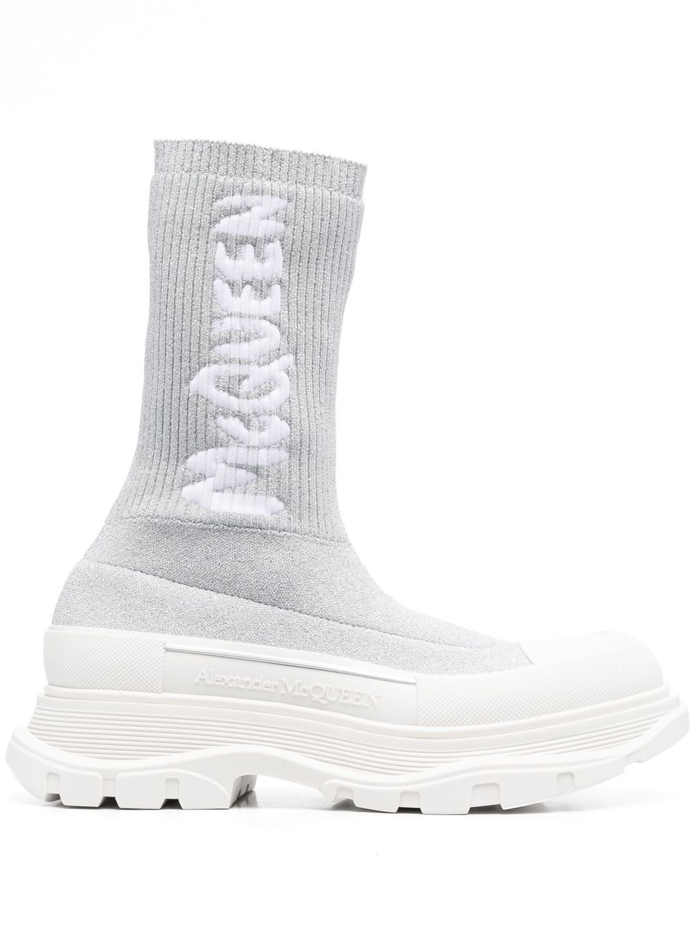 Alexander McQueen Tread Slick 袜式短靴 - 灰色