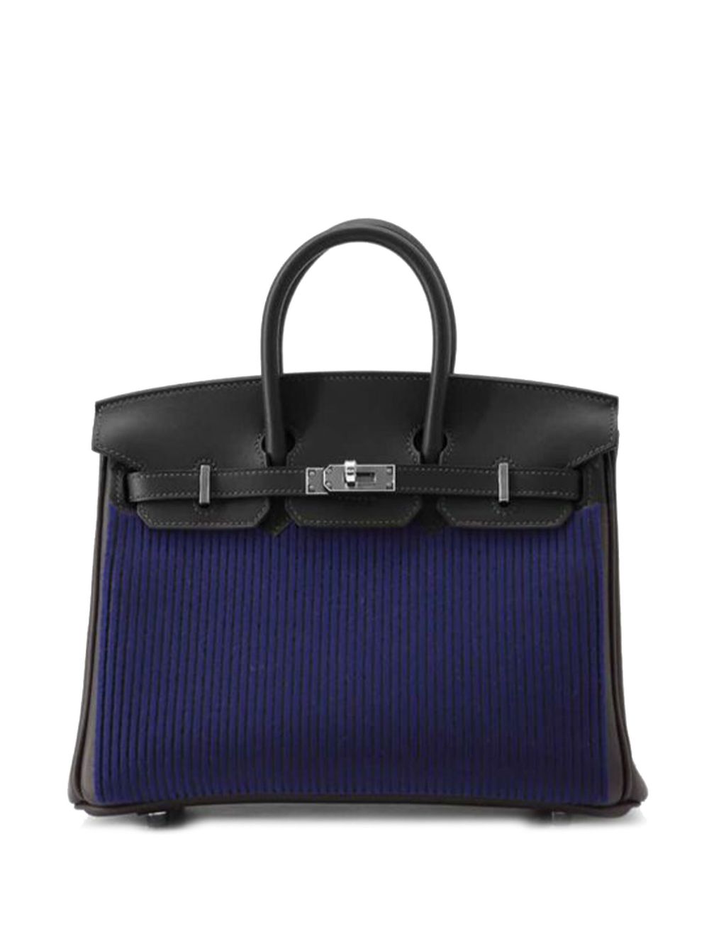 Hermès Pre-Owned Swift and Cote-a-Cote Tuffetage Birkin Retourne 25 手提包（2023年典藏款） - 蓝色