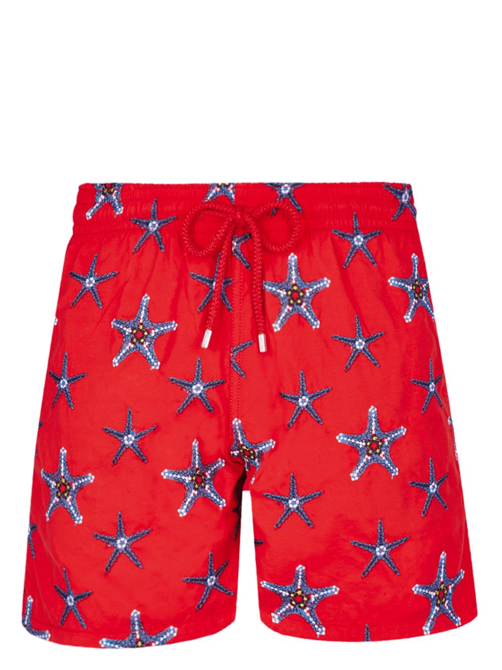 Vilebrequin Mistral Starfish Dance 刺绣泳裤 - 橘色