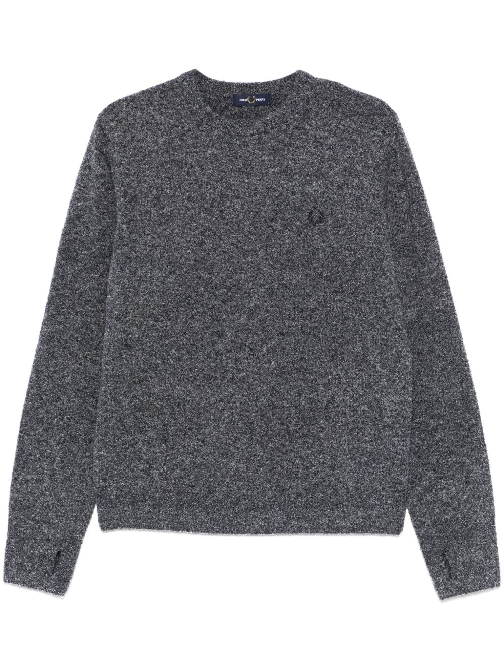 Fred Perry 仿羔皮呢圆领毛衣 - 蓝色