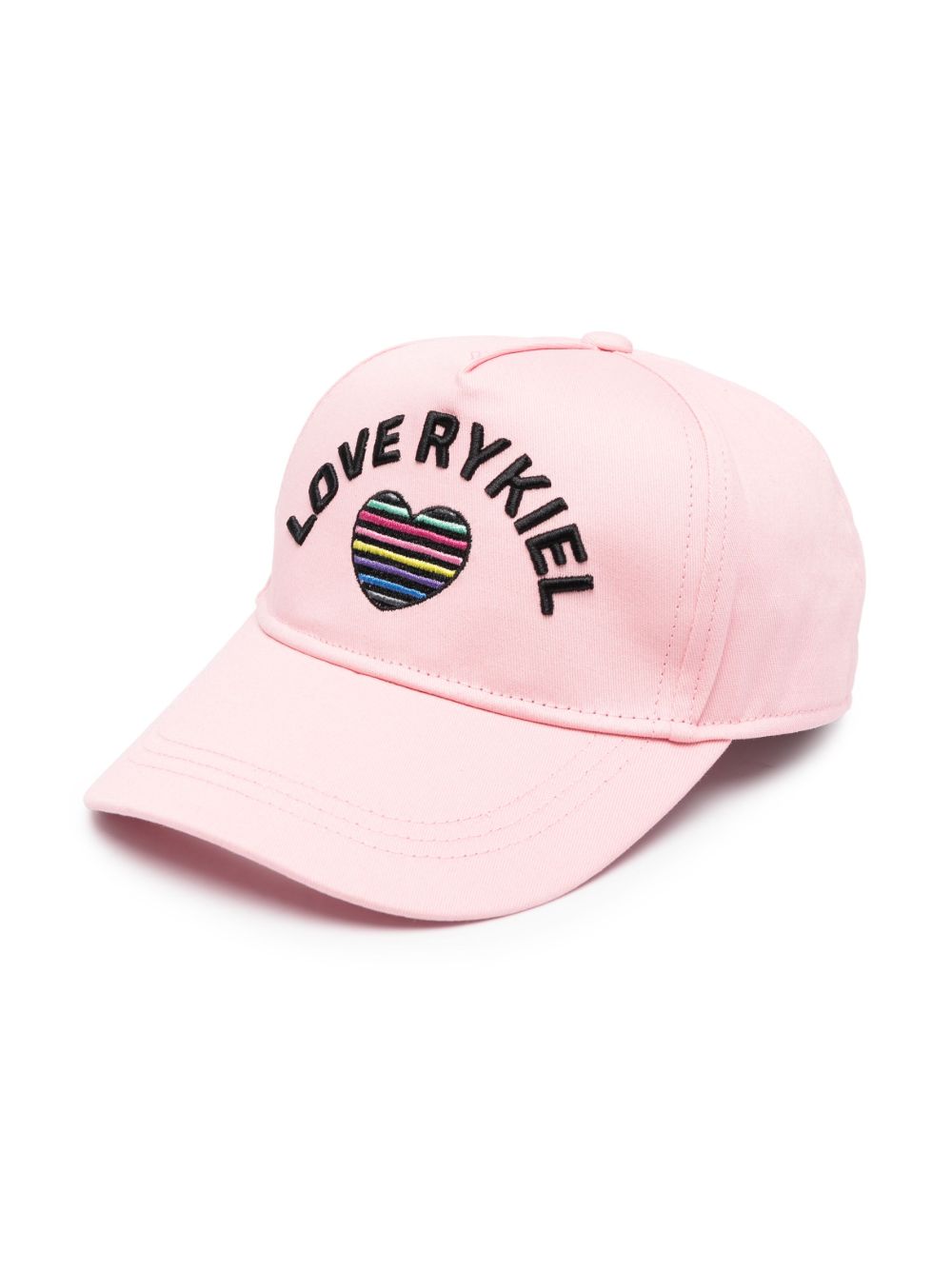 SONIA RYKIEL ENFANT logo刺绣棉棒球帽 - 粉色