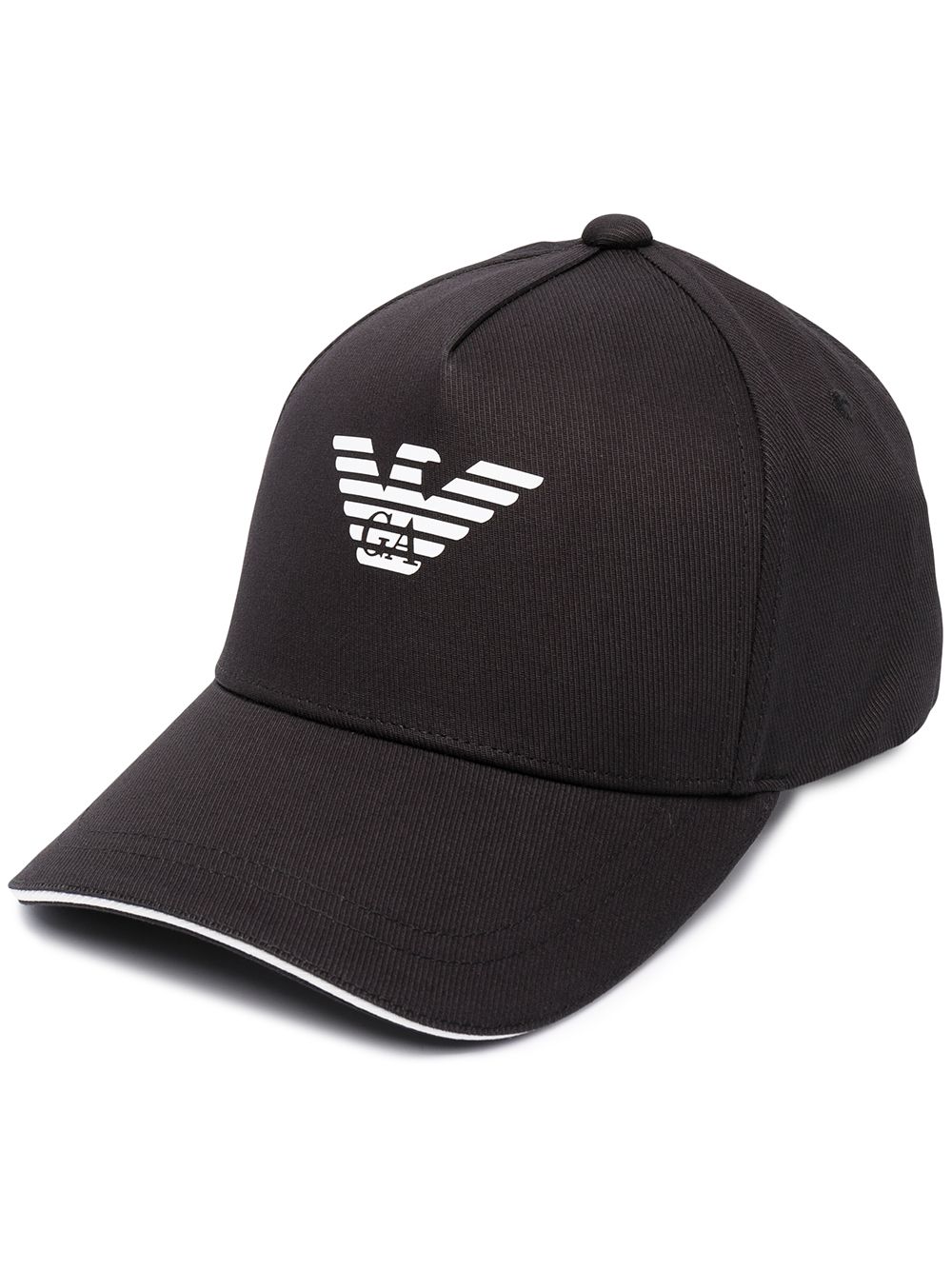 Emporio Armani logo棒球帽 - 黑色