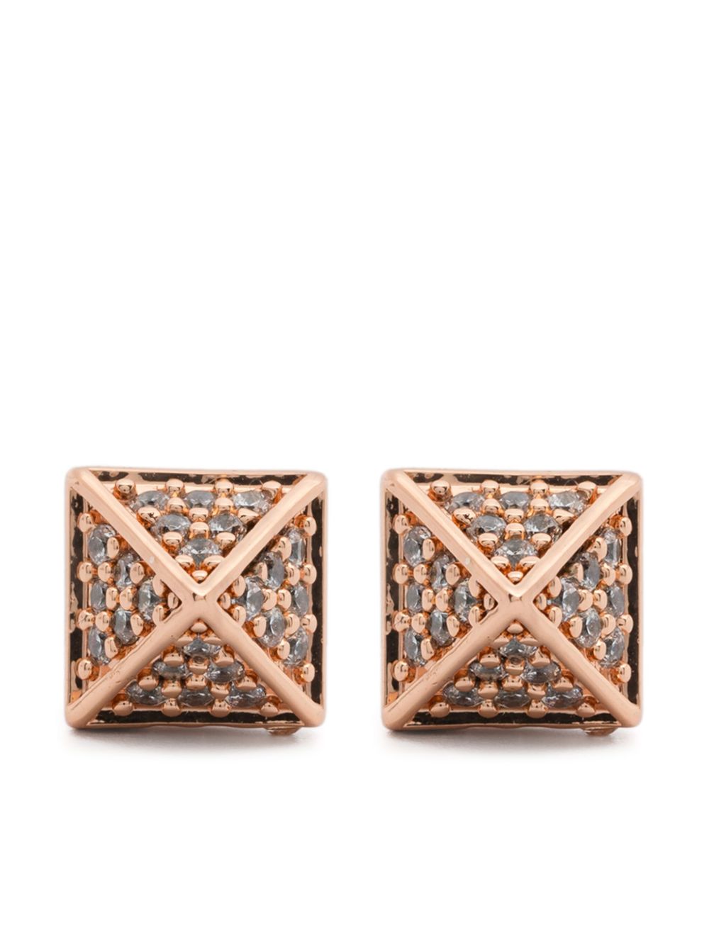 Eddie Borgo mini Pyramid signet ring - 粉色