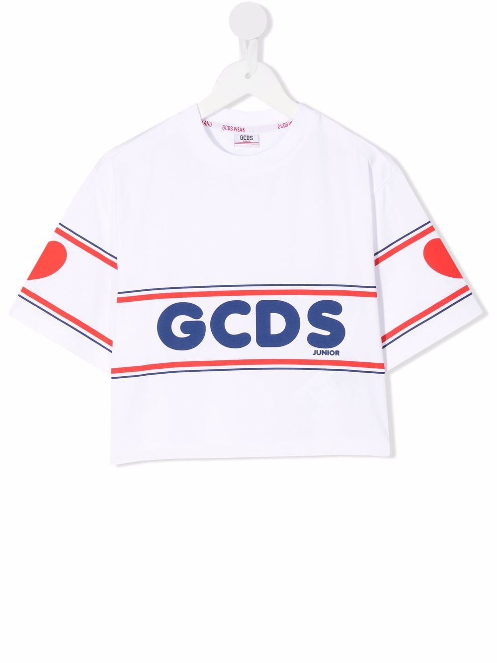 Gcds Kids logo印花T恤 - 白色