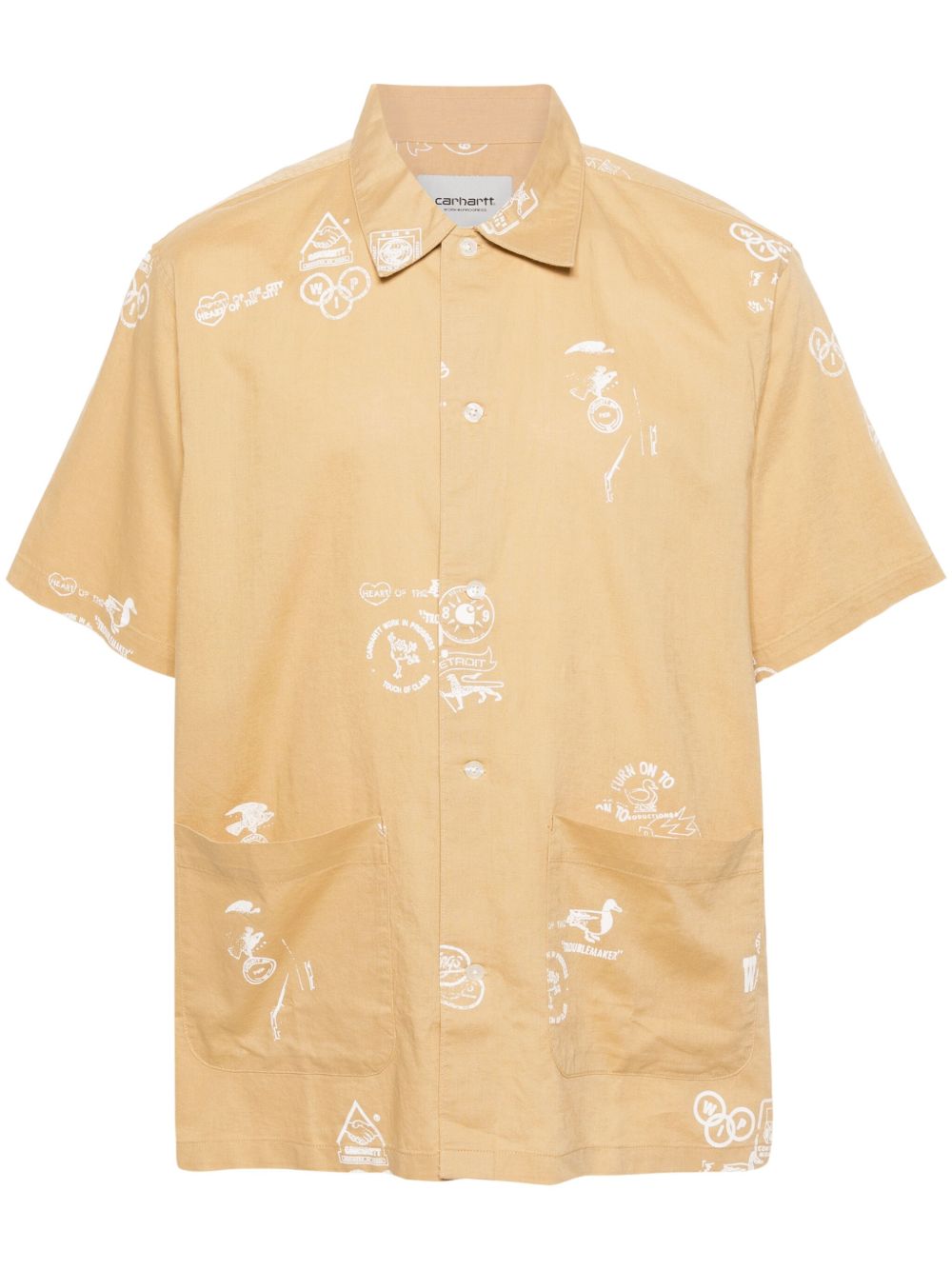 Carhartt WIP Stamp 短袖衬衫 - 黄色