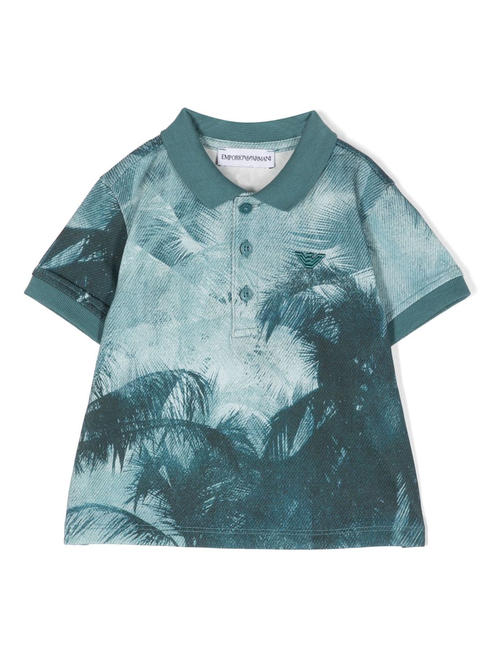 Emporio Armani Kids ASV polo衫 - 蓝色