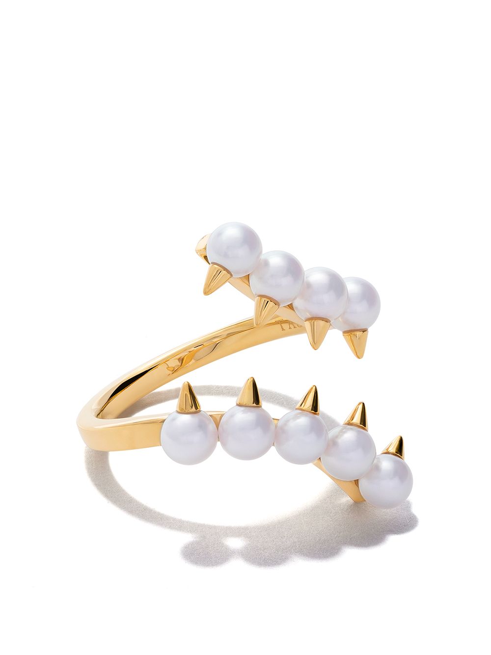 TASAKI Danger Plus Collection Line 18K黄金阿古屋珍珠戒指 - 金色