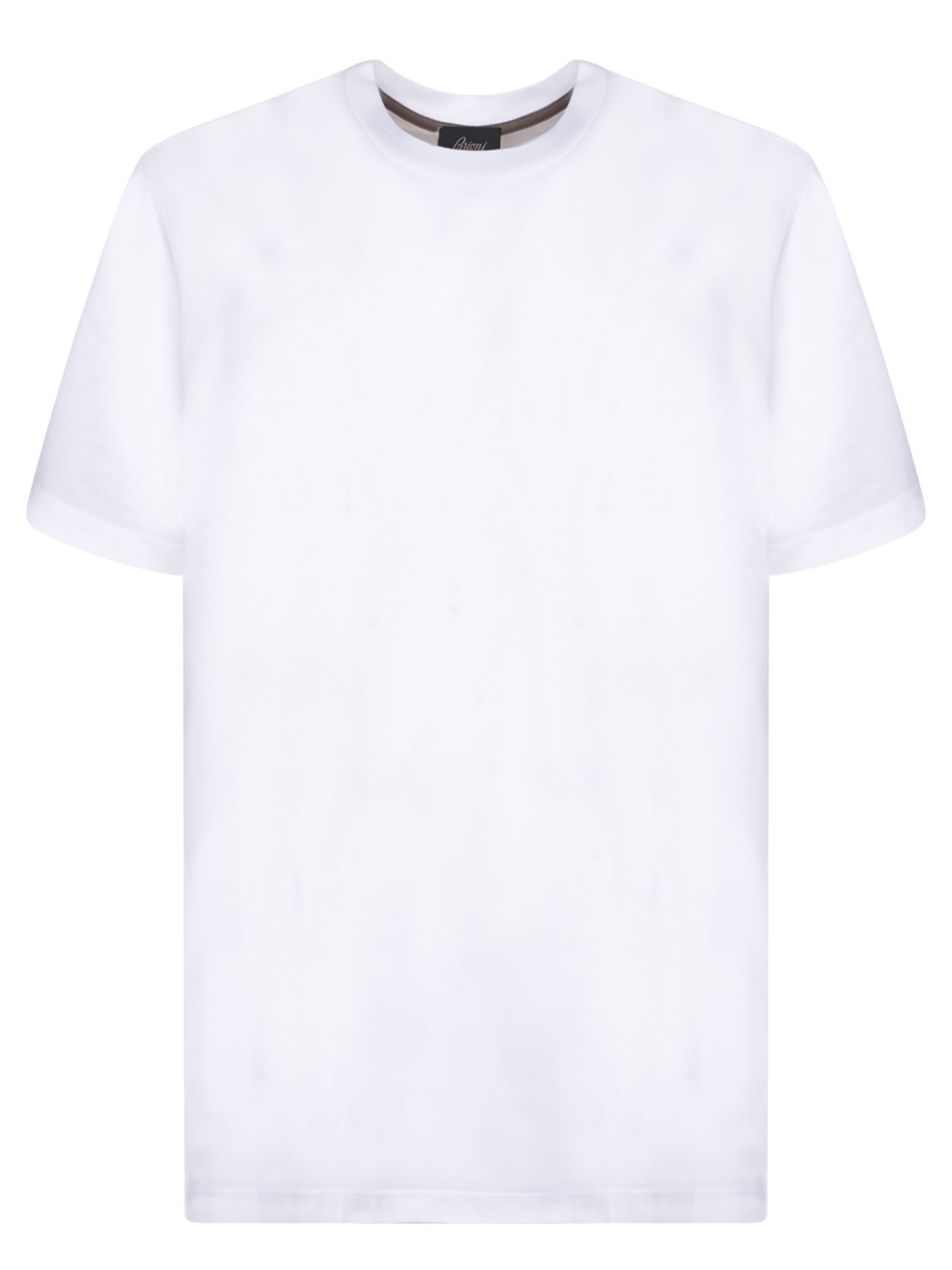 Brioni 高尔夫logo白色Polo衫