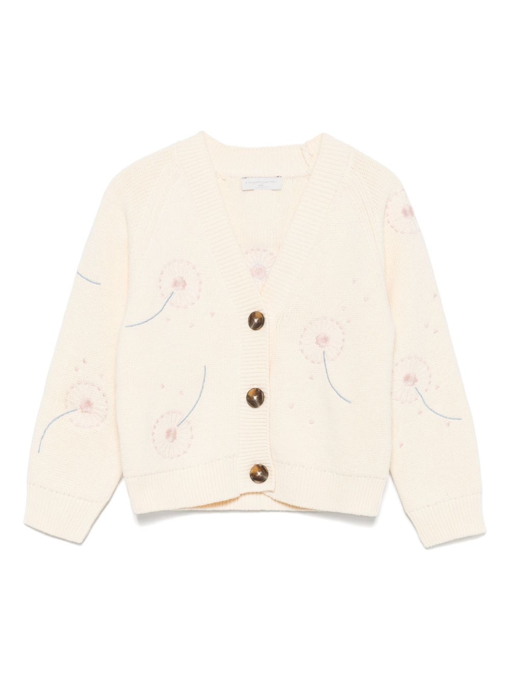 Stella McCartney Kids 图案刺绣开衫 - 中性色