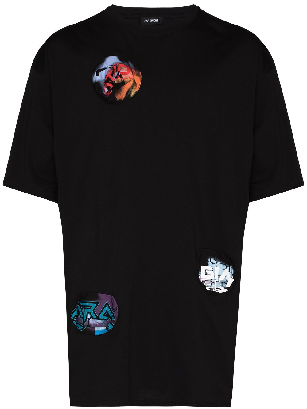 Raf Simons Pocket Holes 超大款T恤 - 黑色