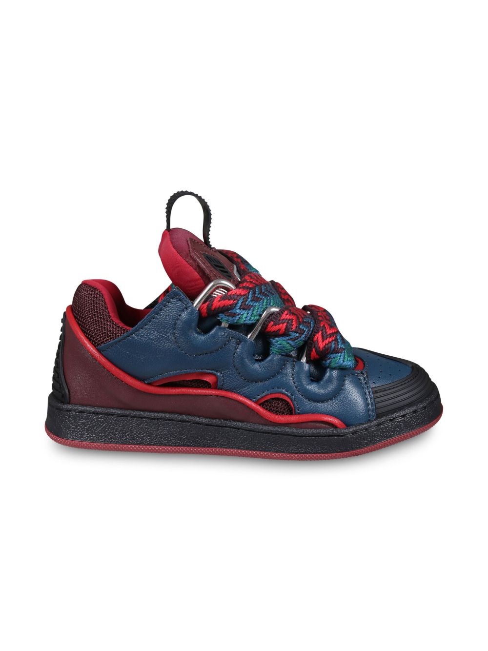 Lanvin Enfant Curb 皮质运动鞋 - 蓝色