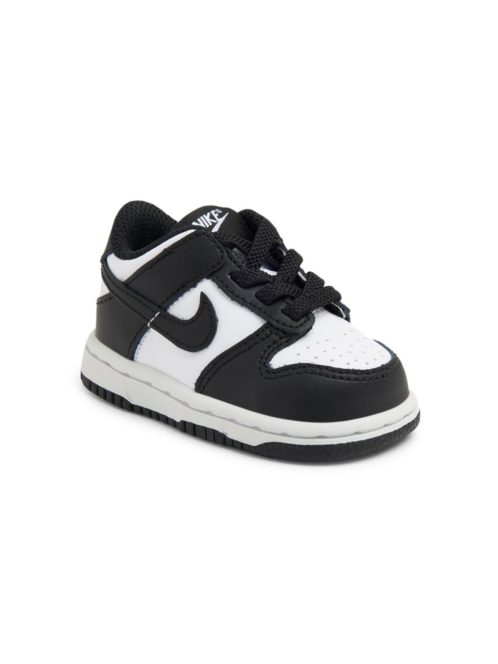 Nike Kids Dunk Low Panda 系带板鞋 - 白色