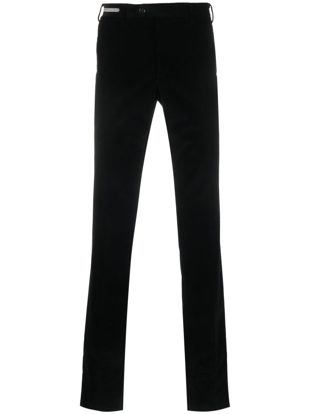 Corneliani 棉混纺直筒长裤 - 黑色