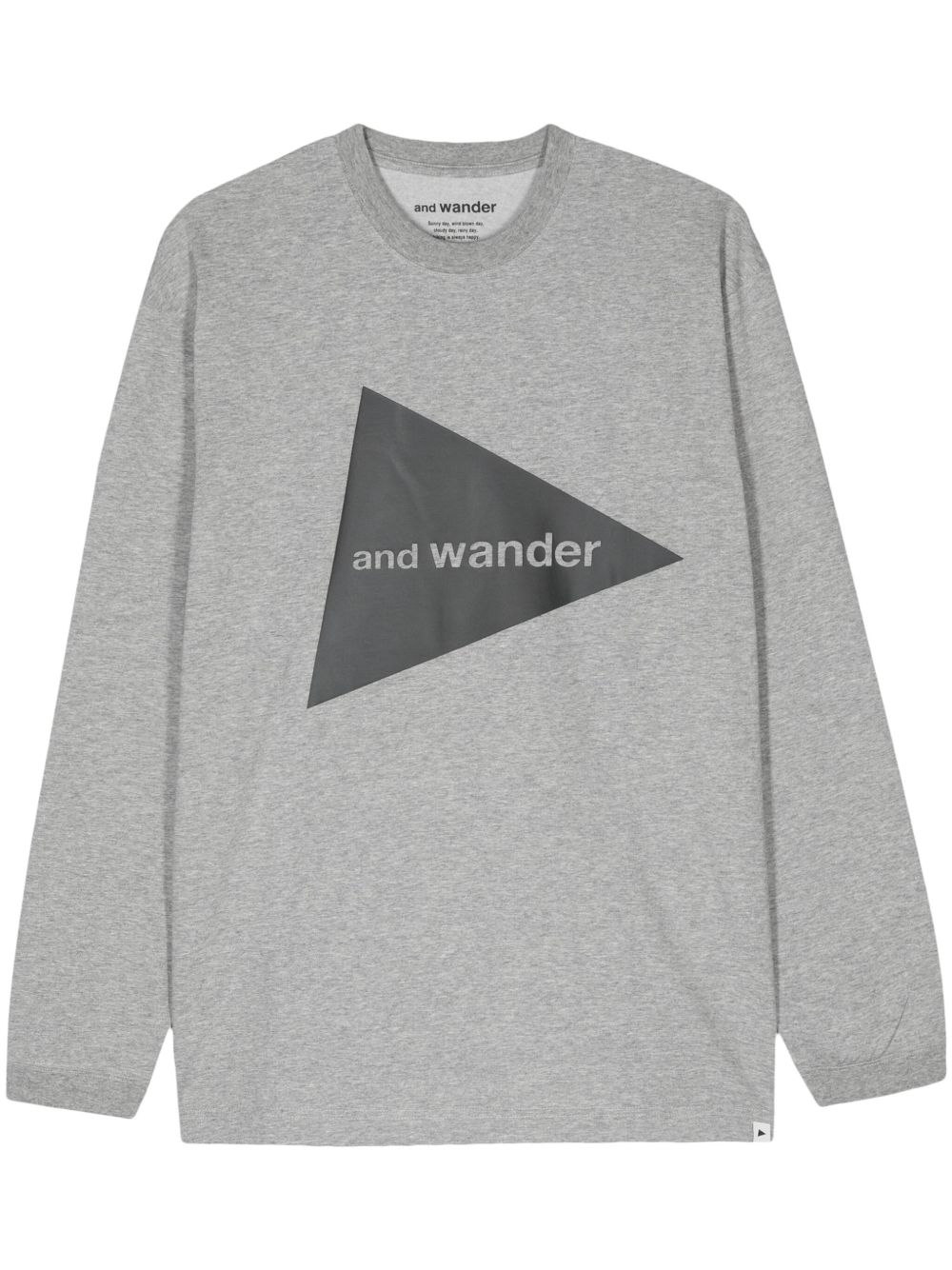 and Wander logo印花T恤 - 灰色