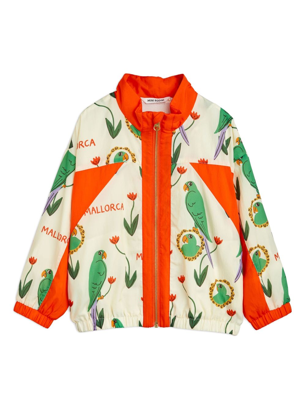 Mini Rodini logo图案印花飞行员夹克 - 白色